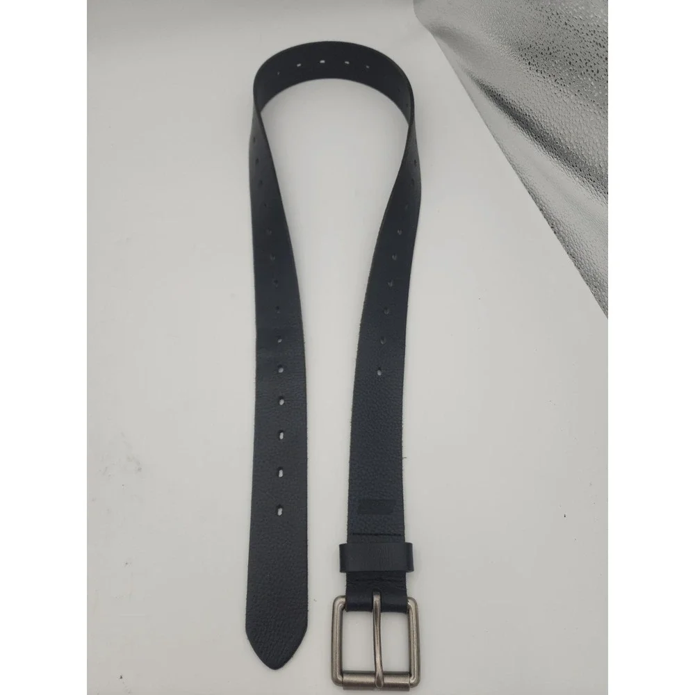 Dickies Black Pebbled Leather Belt Sz 38